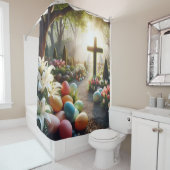 クロス/イースターエッグ/リリー シャワーカーテン (インサイチュ)