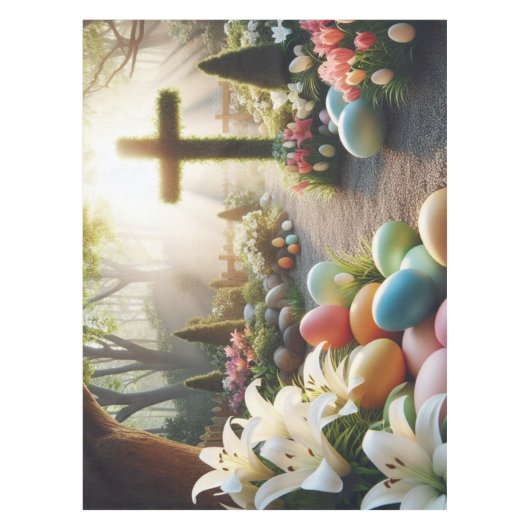 クロス/イースターエッグ/リリー テーブルクロス (正面)