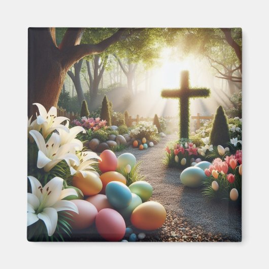 クロス/イースターエッグ/リリー マグネット (正面)