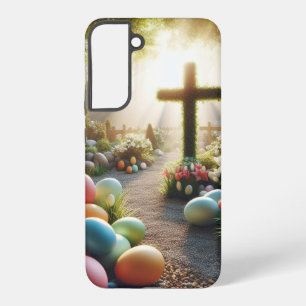 クロス/イースターエッグ/リリー SAMSUNG GALAXY S22+ケース