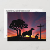 クロス・イースター・キリスト教ポストカードアートのカウボーイ シーズンポストカード (正面/裏面)