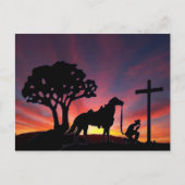 クロス・イースター・キリスト教ポストカードアートのカウボーイ シーズンポストカード (正面)