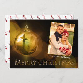 クロス・オブ・キリストオーナメント反射金ゴールド写真