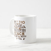 クロス・カントリーのコーチのギフト コーヒーマグカップ (正面左)