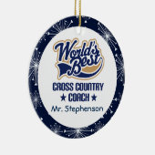 クロス・カントリーのコーチのパーソナライズなオーナメント セラミックオーナメント (右)