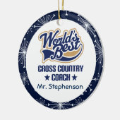 クロス・カントリーのコーチのパーソナライズなオーナメント セラミックオーナメント (左)