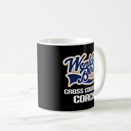 クロス・カントリーのコーチ(世界のベスト)のためのギフトのアイディア コーヒーマグカップ (正面右)