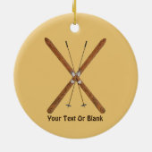 クロス・カントリーのスキーおよびポーランド人 セラミックオーナメント (裏面)