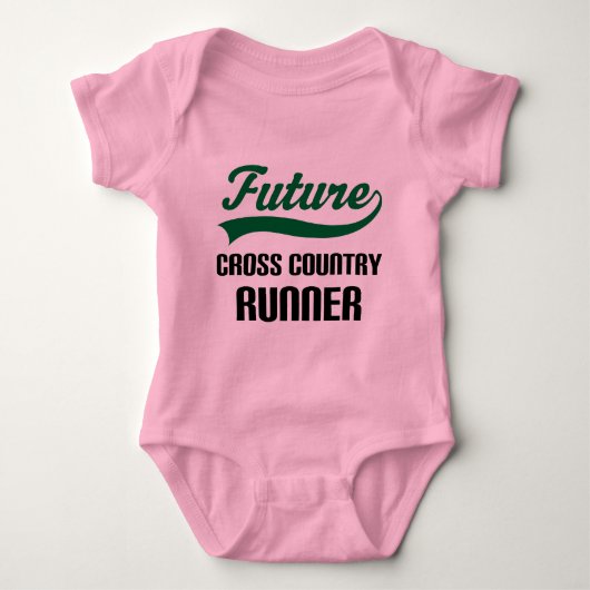 クロス・カントリーのランナー(未来) ベビーボディスーツ (正面)