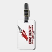 クロス・カントリーのランニング ラゲッジタグ (正面縦)