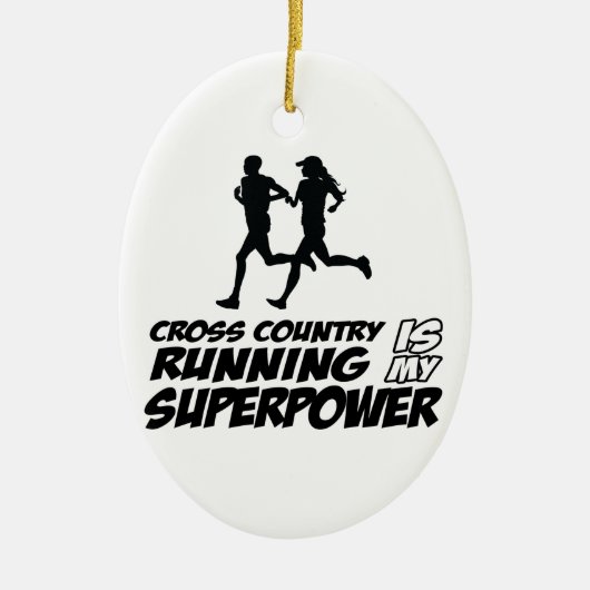 クロス・カントリーの連続したデザイン セラミックオーナメント (正面)