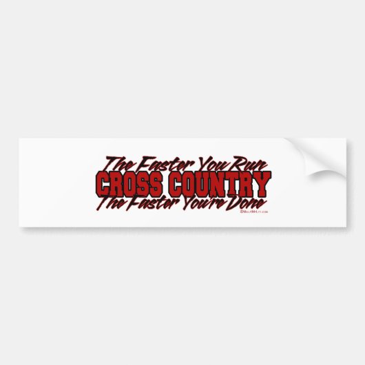 クロス・カントリー-より速く走ります バンパーステッカー (正面)