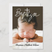 クロス《キリスト教》洗礼式や命名式宗教洗礼サンキューカード サンキューカード (正面)