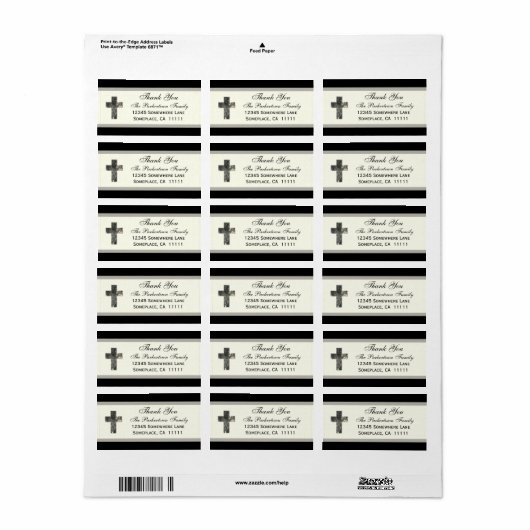 クロス・サンキュー ラベル (フルシート)