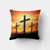 クロス、サンセットシルエット絵を描ズ–67137 クッション (裏面)
