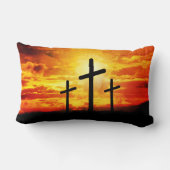 クロス、サンセットシルエット絵を描ズ–67137 ランバークッション (裏面)