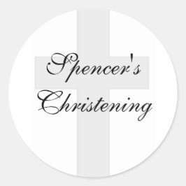 「クロス」スタンプ ラウンドシール