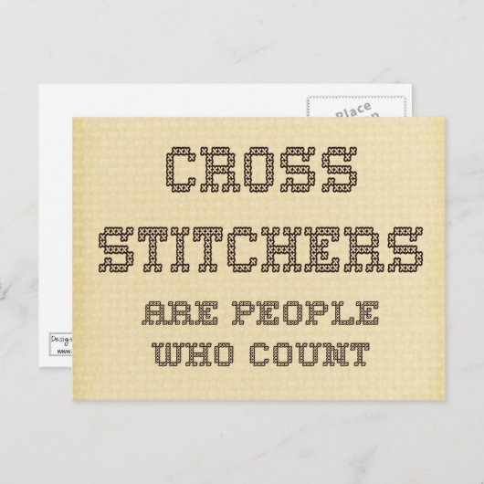クロス・スティッチャーは数える人々である ポストカード (正面/裏面)