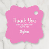 クロス |タフィー・ピンク・コミュニオンバプテスマ《キリスト教》洗礼式や命名式 フェイバータグ (裏面)