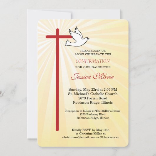 クロス ドーブ ラウンド ゴールド レイズ 娘 確認 招待状 (正面)