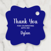 クロス |ネイビーブルー共産主義バプテスマ《キリスト教》洗礼式や命名式 フェイバータグ (裏面)