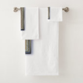 クロス バスルーム タオル セット 白い背景 (インサイチュ)