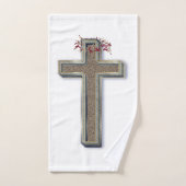 クロス バスルーム タオル セット 白い背景 (ハンドタオル)