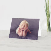 クロス バナー スクリプト 宗教的 サンクス フォト ピンク 箔グリーティングカード (裏面)