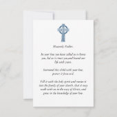 クロス – バプテスマ《キリスト教》洗礼式や命名式祈りの言葉カード カード (裏面)