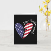 クロス・フェイス・フォース・オブ・ジュライ・パトリオティック・キリスト教徒 カード (黄色い花)