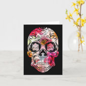 クロス フラワー スugar スカル デイ オブ ザ デッド コスチューム G カード (黄色い花)