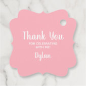 クロス |ベビーピンク共産主義バプテスマ《キリスト教》洗礼式や命名式 フェイバータグ (裏面)