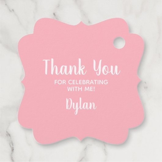 クロス |ベビーピンク共産主義バプテスマ《キリスト教》洗礼式や命名式 フェイバータグ (裏面)