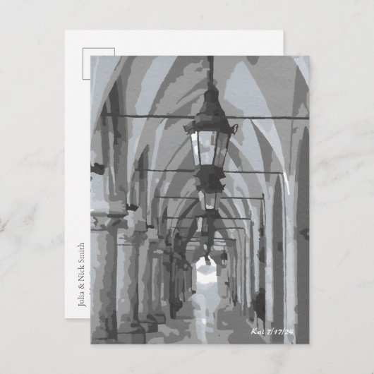 クロス・ホール・クラクフ,ポーランド ポストカード (正面/裏面)