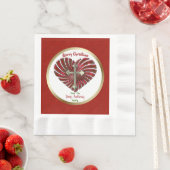 クロス・マイ・ハート パーソナライズド クリスマス 縁ありランチョンナプキン (インサイチュ)