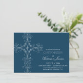 クロス・モノグラム付き少年招待状 招待状 (スタンド正面)