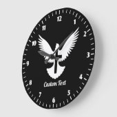 クロス・ラージ・クロック付きハト ラージ壁時計 (傾斜)