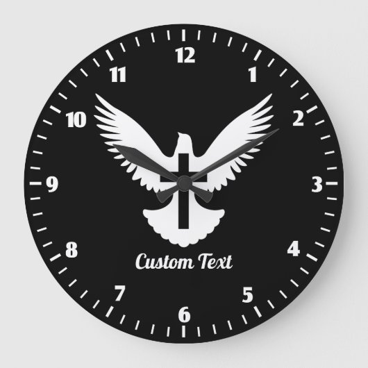 クロス・ラージ・クロック付きハト ラージ壁時計 (正面)