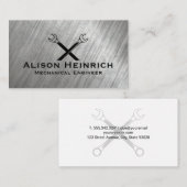 クロス・レンチ | 金属ブラシ 名刺 (正面/裏面)