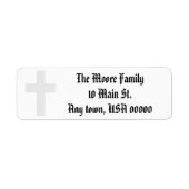 「クロス」住所 シール (正面)