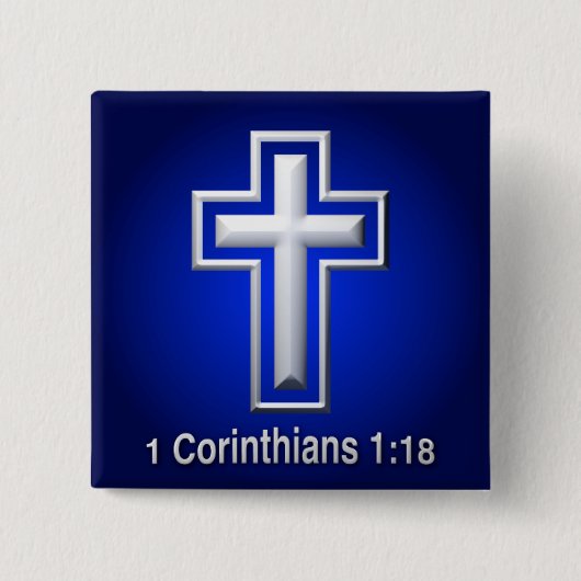 クロス – 四角ボタン 缶バッジ (正面)