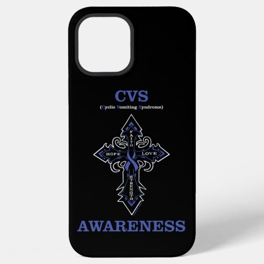 クロス/意識向上...CVS  iPhoneケース (裏面)