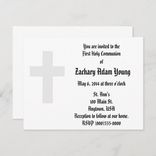 「クロス」招待状 招待状 (正面/裏面)