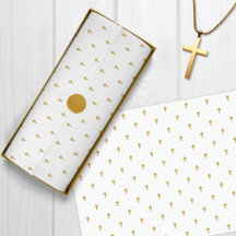 クロス – 白フェイク上のマスタード金ゴールド