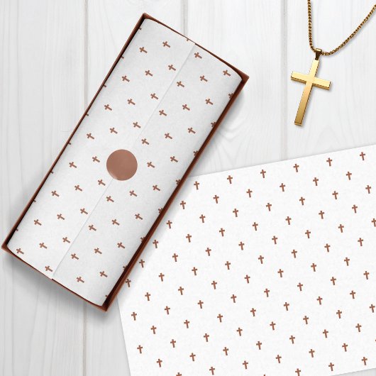 クロス – 茶 薄葉紙