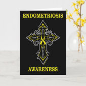 クロス/認識度...子宮内膜症カード カード (黄色い花)