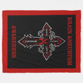 クロス/認識度...脳動脈瘤 フリースブランケット (正面(横))