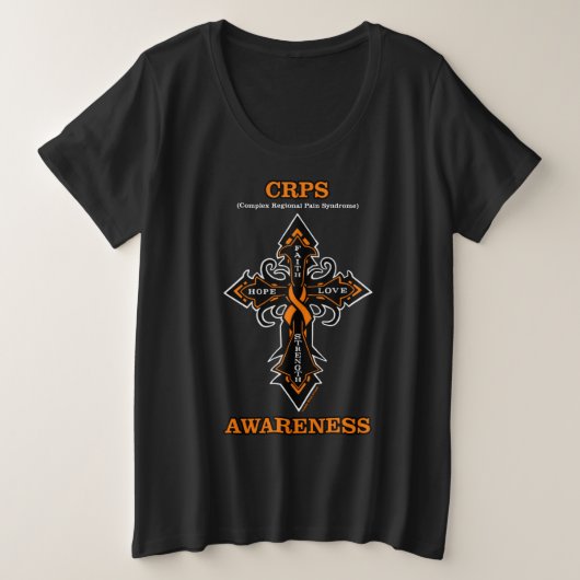 クロス/認識度...CRPS プラスサイズTシャツ (デザイン正面)
