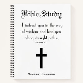 クロス&諺クリスチャン・バイブル勉強 ノートブック