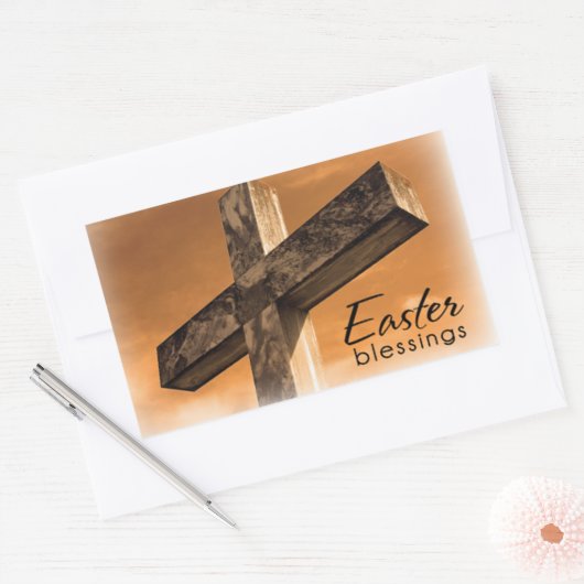 クロス 長方形シール (封筒)